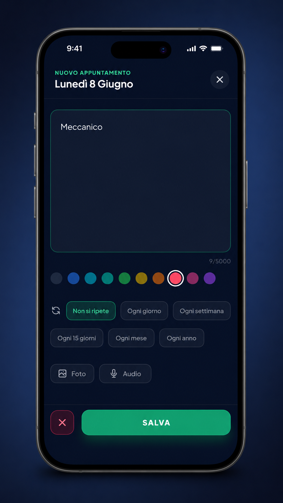 Bianca — agenda, note e promemoria
