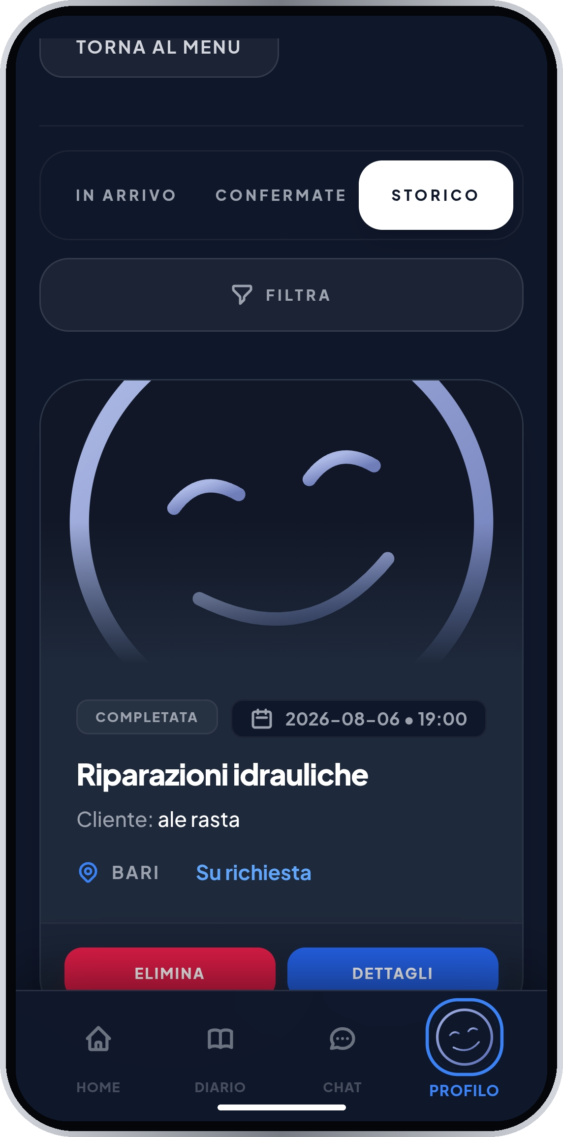 Bianca Pro — prenotazione ricevuta